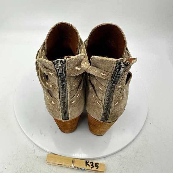 Frye Naomi Pickstitch Shooties Women Size 8.5B 3478385 Ash Suede Leather Boot - Picture 12 of 14